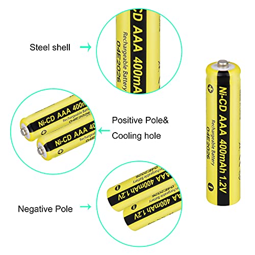 Aaa Battery Nicd 1.2V Rechargeable Batteries For Garden Landscaping Solar Lights (10Pc) #TOP2