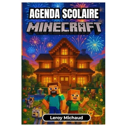 Agenda Scolaire Minecraft: Organisateur journalier pour enfants et adolescents | Primaire, Collège, Lycée | Format A5 pratique | Thème Minecraft
