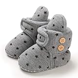 COSANKIM Baby Booties Newborn Boys Girls Fleece Boots Non Slip Grippers Stay On Slipper Socks Infant