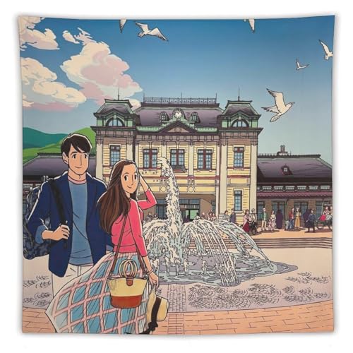 わたせせいぞう タペストリー (406) タペストリー プリント 絵画 壁アート モダン ホーム装飾 ぶら下がる ポスター 画像 壁の絵 ギフト60"x60"