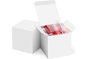 ValBox 4x4x4 White Gift Boxes 25PCS Kraft Paper Boxes with Lids