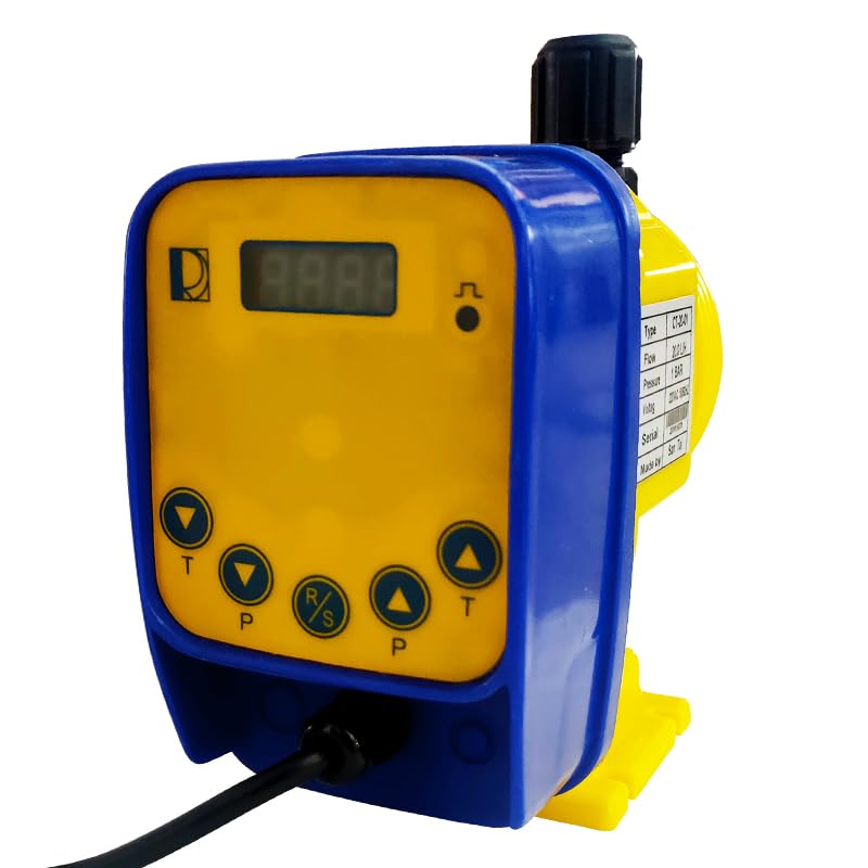 Pompe doseuse chimique, pompe de dosage pour le traitement des eaux usées, pompe doseuse réglable de 0 à 20 l/h pour le chlore, le PAC, les polymères et le contrôle du pH, tension personnalisable