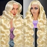 Shciyair 613 Lace Front Wig Human Hair Blonde Wig Human Hair 200 Density 613 HD Lace Frontal Wigs 13x6 Body Wave Blonde Lace Front Wigs Human Hair Pre Plucked 22 Inch