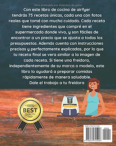 Miniatura 2 de libro de cocina mas de 75 recetas para Freidora de aire con imágenes reales echas por mi y fácil de entender (Spanish Edition)