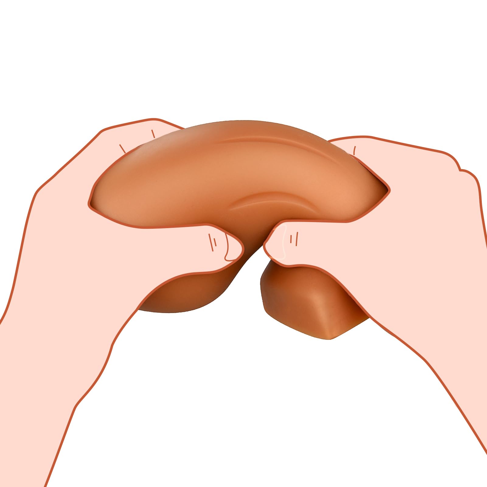 SXOVO Buttplugs anale Silicone Soft Egg Anus Expander Golden Anal Plug Stimolatore di Massaggio Prostatico (Medium)