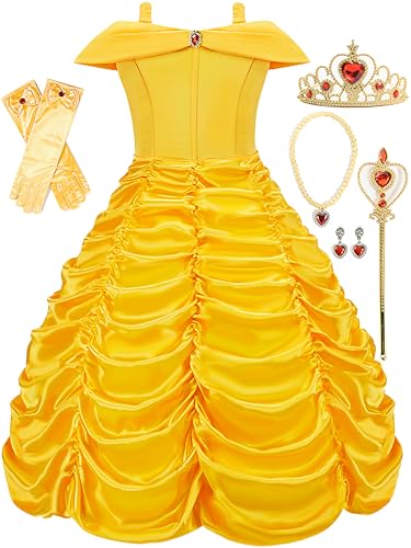 Disfraz princesa Funna vestido con accesorios amarillo