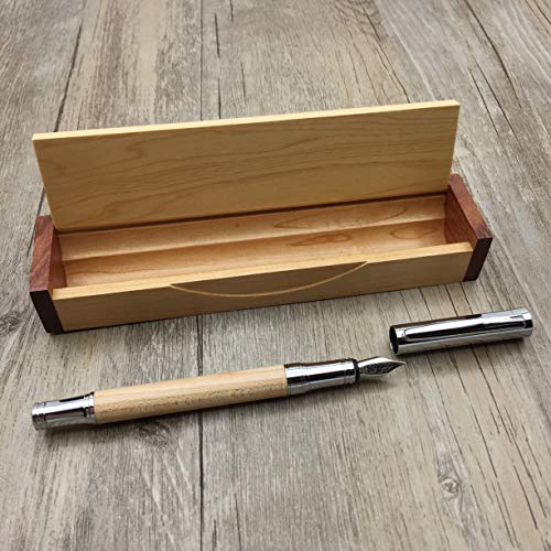 Lachieva Luxury Maple Wood Fountain Pen, Elegant Pen With Schmidt Nib (Fine Size), Converter, Cartridges. Nice Wood Pen Set For Men & Women. Best And Professional, Executive, Office Gift (Maple). #TOP7