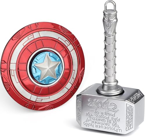 Lot de 2 toupies pour enfants et adultes - Jouets sensoriels - En métal - Blocs de cubes - Deux modes pour soulager l'anxiété, le stress et la concentration...