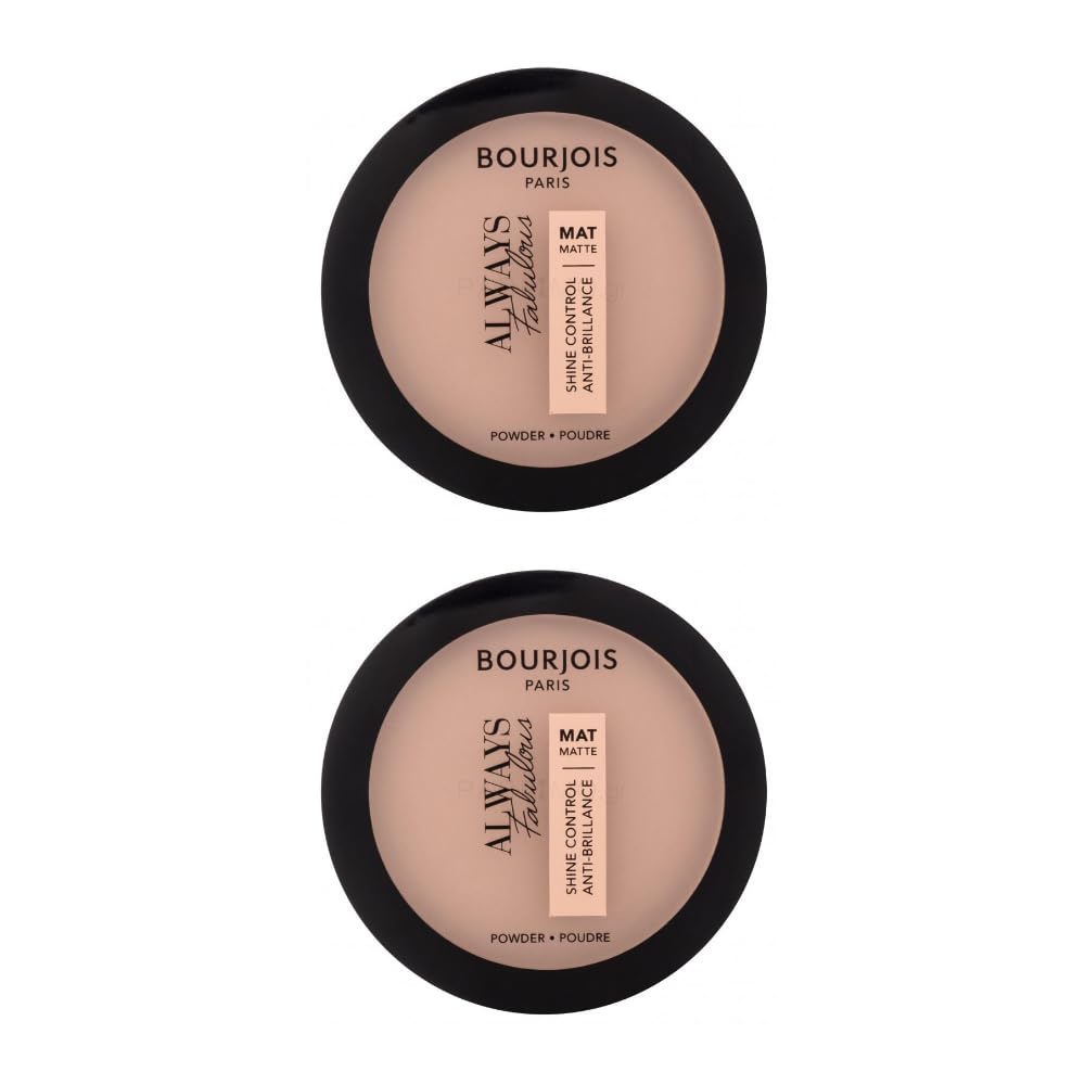 2 x Bourjois Always Fabulous Shine Control Matte Powder 10g - 200 Rose Vanilla