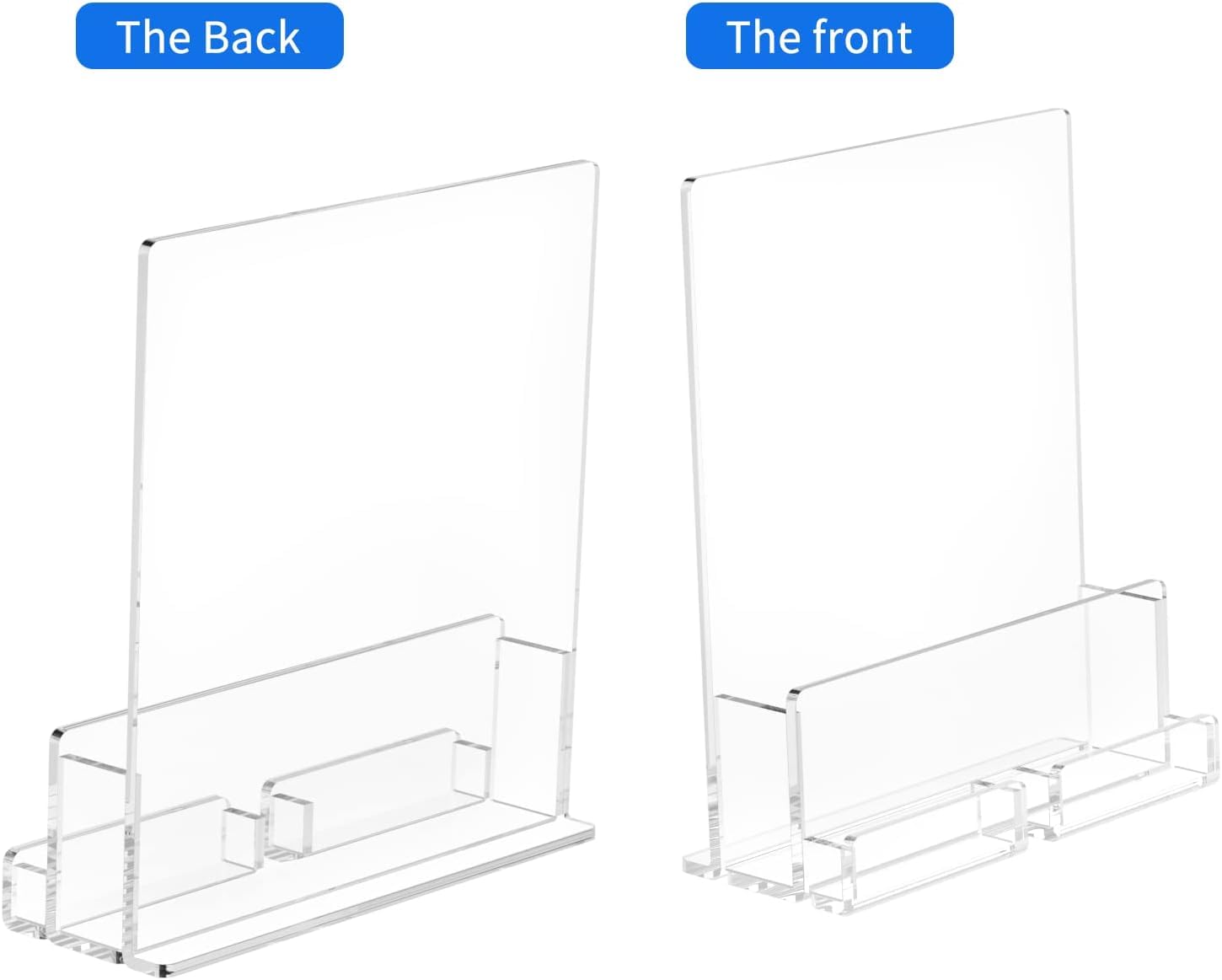 HIIMIEI Acrylic Leaflet Holder A4: 2 Pack Clear Brochure Holder with Business Card Holder - Image 3