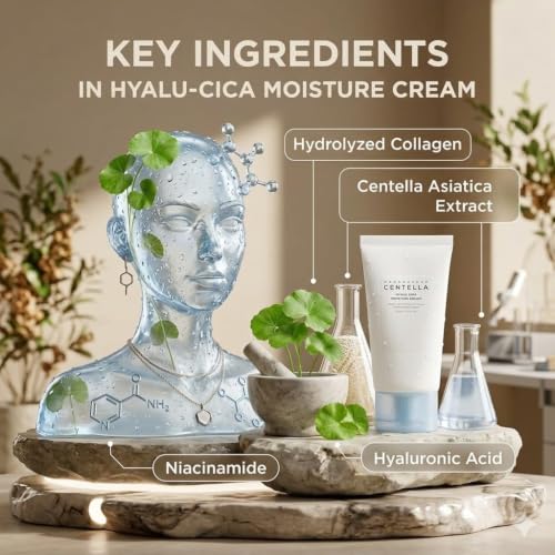 Image of Centella Hyalu-Cica Moisture Ccream | Lightweight Deep Hydrating Ccream with Hyaluronic Acid & Collagen for Sensitive Skin, 75ml (Style-16)