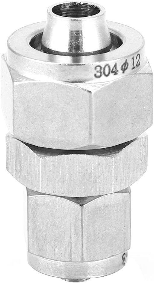 Stainless Steel Reducer Union Pneumatic Connector 8-6mm 10-8mm 12-8mm, Air Quick Twist Fitting Straight Type -, Secure Air Pipe Stability for Pneumatic (Variable diameter 12-8mm)
