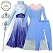 O³ Elsa Princesa Vestido - Disfraz de Princesa Elsa - 110-150 cm...