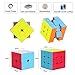 Roxenda Speed Cube Set, Stickerless Magic Cube Set of 2x2x2 3x3x3 Cube Frosted Puzzle Cube
