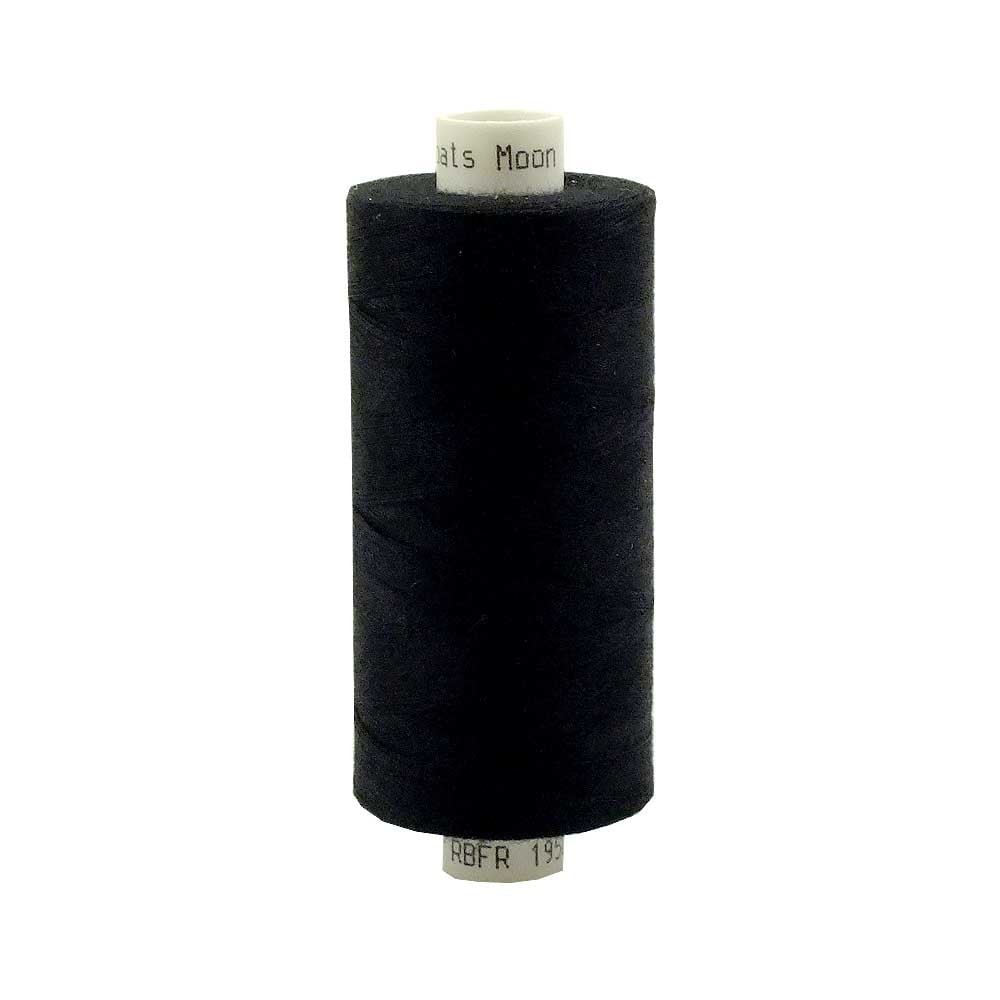 2 Black 1000 Yard Moon Polyester Sewing Machine Thread 1000 yd