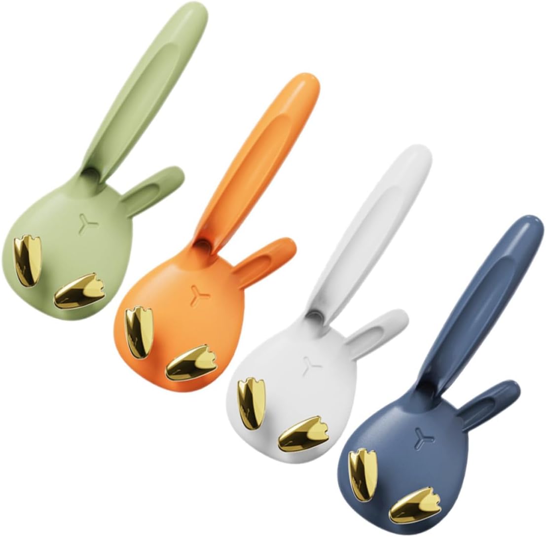 4pcs Bunny Toothbrush Cup Wall Organizer Hooks with ABS