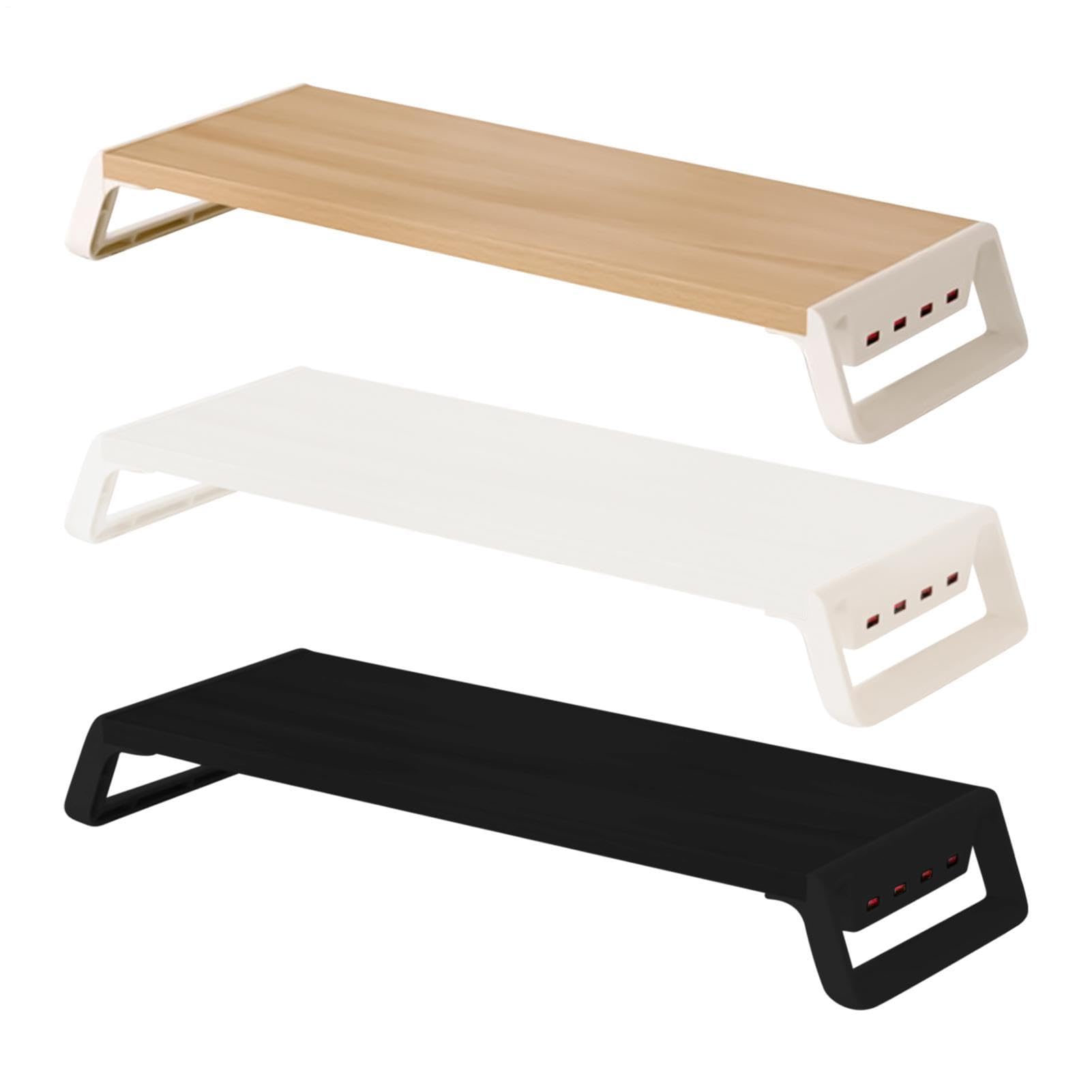 Réhausseur d'écran organiseur Étagère De Rangement Bureau Avec 4 Ports USB