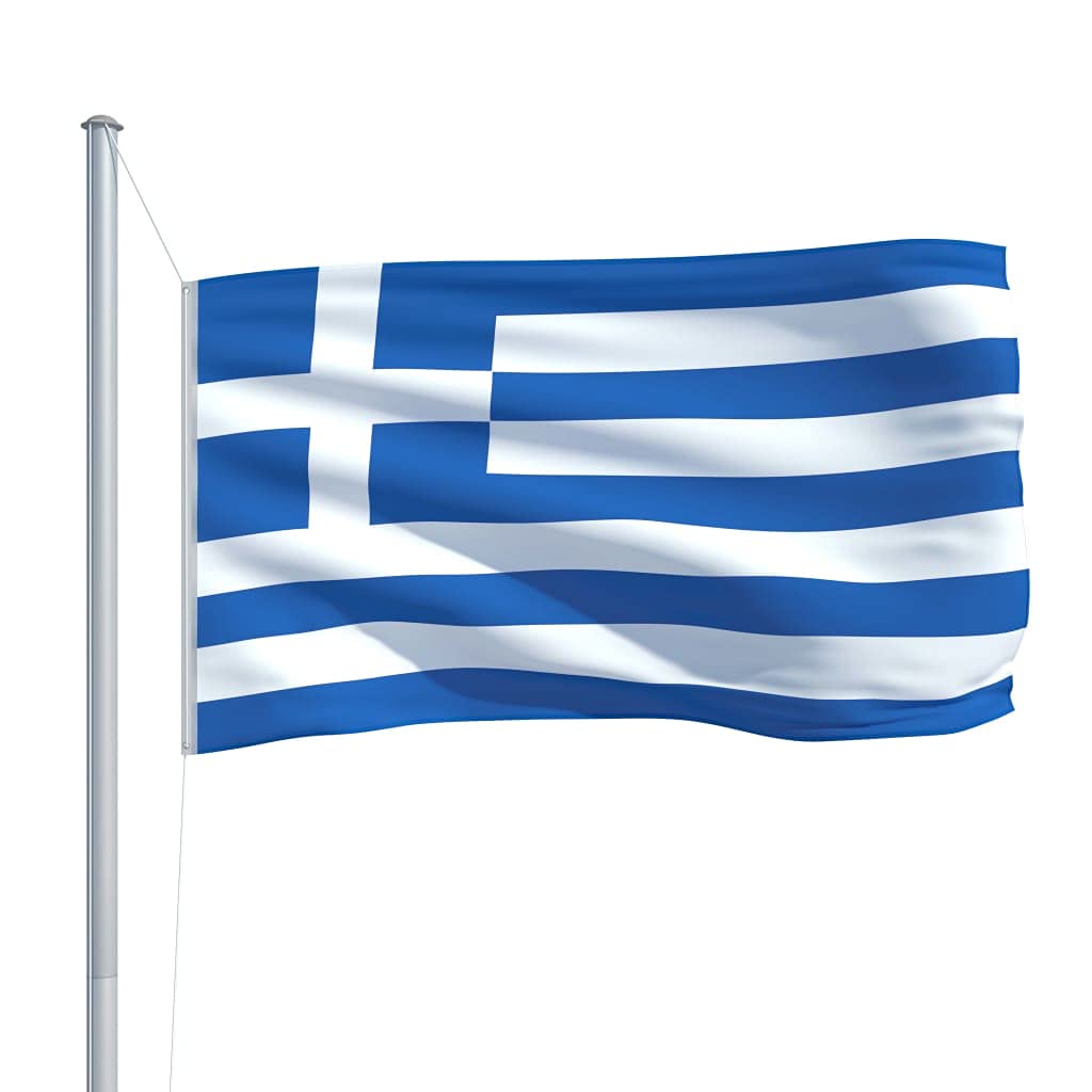 Bandiera Grecia 90x150 Cm - 0,91 X 1,52 Metri, Colori Vivaci, Perfetta Per Eventi Sportivi E Decorazioni