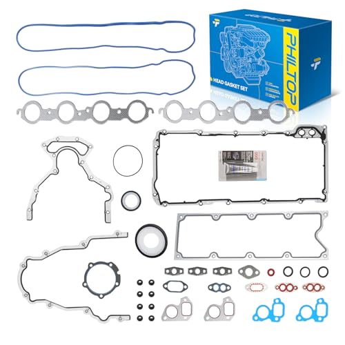 Image of PHILTOP GEN 3 III LS Head Gasket Set Fit for Chevy Silverado 1500 2002-2006 2008, Silverado 2500 HD 2003-2009, GMC Sierra 1500 2500 HD Engine LQ4 LQ9 LS1 LS6 4.8 5.3 6.0L, Valley Cover Gasket Kit