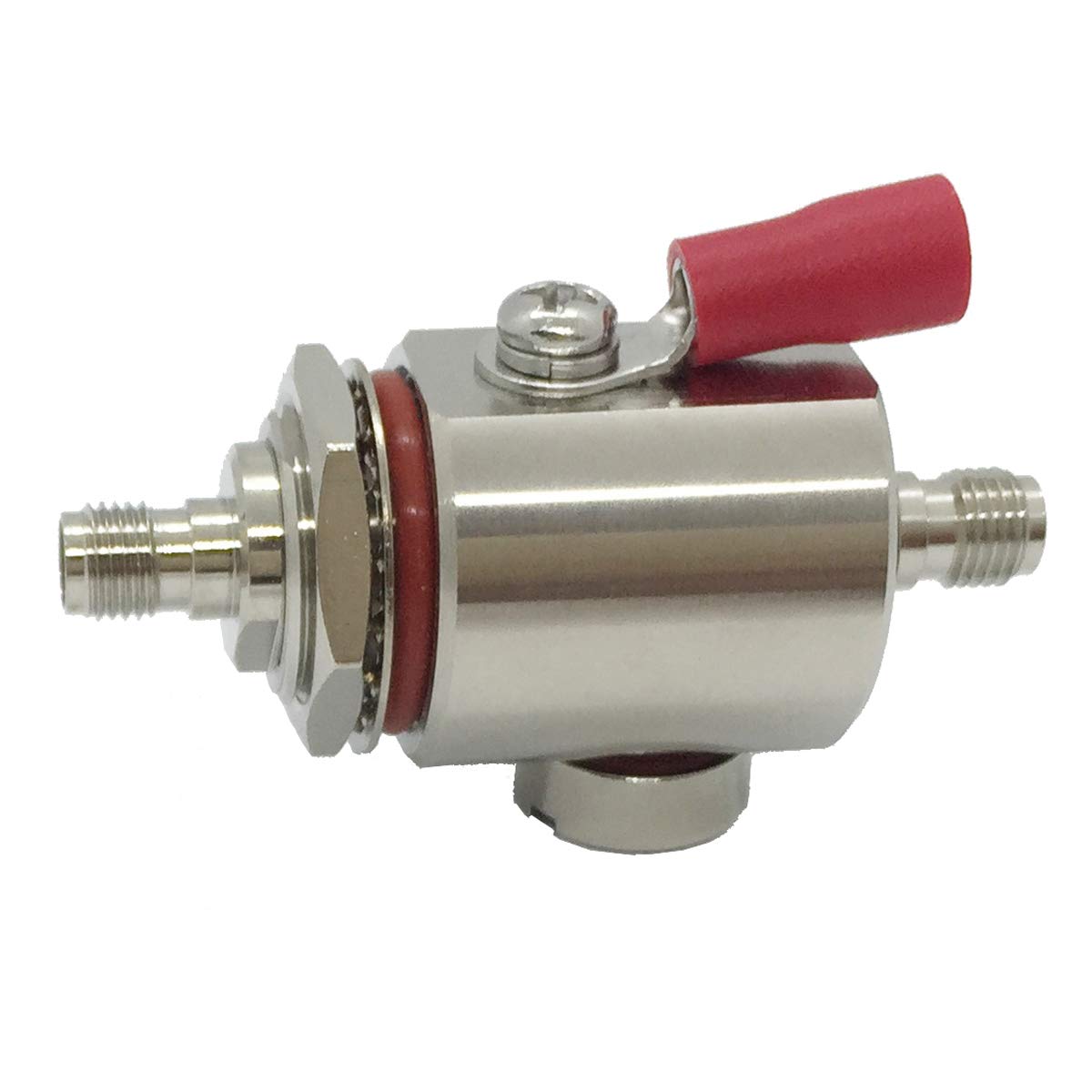 Come-buySMA Lightning Arrestor SMA Surge Protector with SMA Female to SMA Female Bulkhead Connector 0-6GHz with Replaceable Gas Tube Element 90V