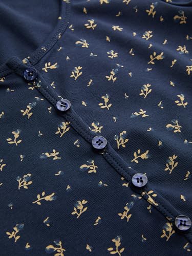 CIDER Cute Top for Women Trendy 100% Cotton Pointelle Floral Short Sleeve Top Scoop Neck Lettuce Trim3