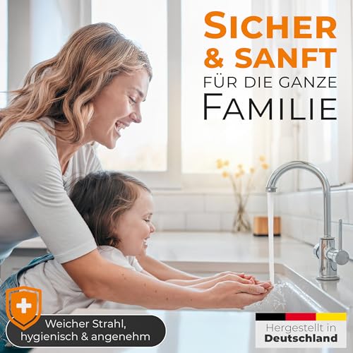 Strahlregler (Perlstrahler Nonplus 2 Stück) - Wasserhahnaufsatz - 3,5 l/min spart bis zu 75% - mit Durchflusskonstanthalter -Anti Kalk - für Waschbecken - inkl. Werkzeug - (M24 Außengewinde)