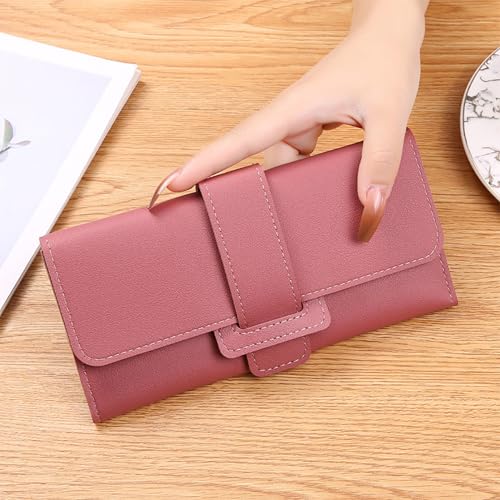 Image of Kraptick Women's Wallet -Stylish and Compact Purse Clutch Wallet for Women, Stylish Card Coin Holder, Debit Card Holder, Money Organizer and Travel Wallet for Women with 12 Slots (Dark Pink)