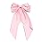 LFOUVRE Women Big Bow Barrette, Pink Hair Bow Hair Clip for Girls with Long Ribbon, Bowknot Hairpin for Party, Everyday Wear, Special Occasions, Gifts for Women