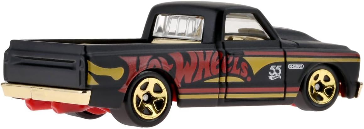 2023 Hotwheels 55th Anniversary Pearl & Chrome Complete 6 Cars Set - Premium Metal Toy Cars for Collectors and Enthusiasts, 1:64 Scale Die-Cast Replicas of Classic Vehicles