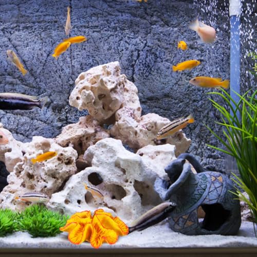 Image of IMIKEYA Artificial Coral Reef Aquarium Decor, Resin Coral Ornament for Fish Tank Decoration Saltwater and Freshwater Aquariums Aquatic Shelter