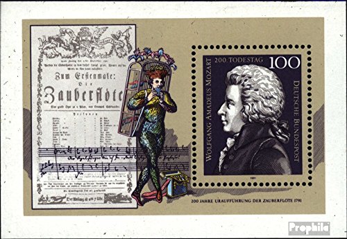 FRD (FR.Germany) Block 26 (Complete.Issue.) FDC 1991 200.Death of Mozart/Bl.26 (Stamps for Collectors) Music/Dance