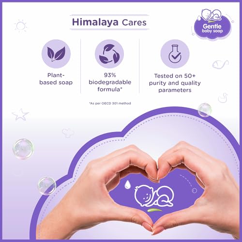 Image of Himalaya Gentle Baby Soap 125 g | Value Pack of 4 - Save Rs 50 extra| No 1 Doctor prescribed brand | Oils of Almond & Olive | Gently cleanses baby's skin |