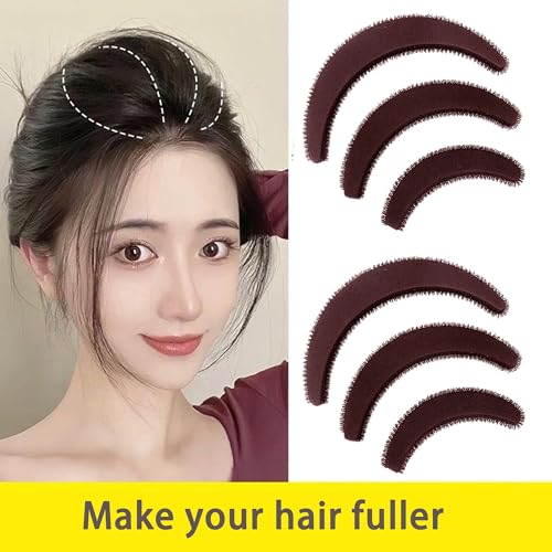 Esponja para volumen de cabello con peine invisible marrón miniatura 2