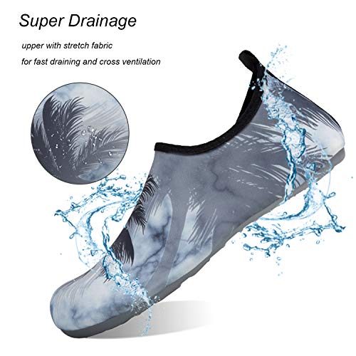 Image of WateLves Water Shoes for Womens Mens Barefoot Quick-Dry Aqua Socks for Beach Swim Surf Yoga Exercise New Translucent Color Soles