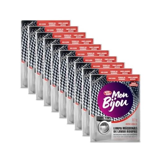 Limpa Máquina De Lavar Roupas Mon Bijou Sachê 80g - 10 Unid