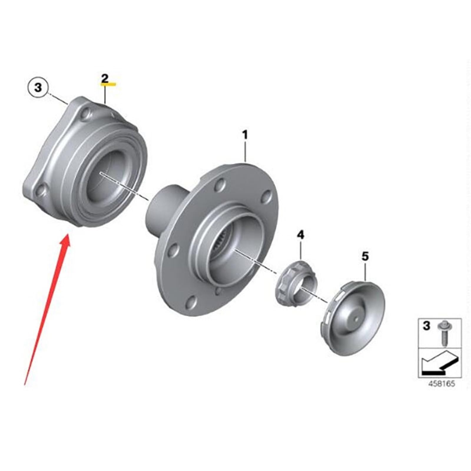 Juego de cojinete de rueda Adatto per Bmw X3 F25 A33406787015 Accessori auto Cuscinetto mozzo ruota posteriore OEM 33406787015 Kit de Rodamientos para Rueda
