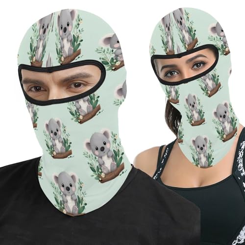 Balaclava para hombres y mujeres con estampado de koala, máscara facial térmica para clima frío, equipo para moto, máscara de esquí de invierno para mujeres y hombres miniatura 1