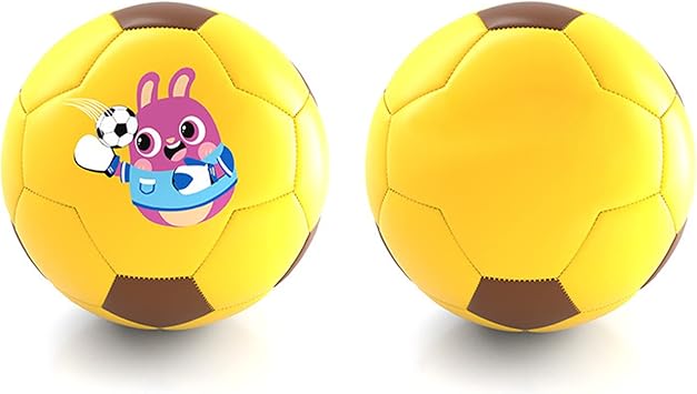 Amazon サッカーボール かわいい柄 スポーツ ボール おもちゃ サッカーボール カラフル フットボール スポーツ 屋外 遊ぶ おもちゃ ビーチ 裏庭 ユニセックス Yellow 18cm 7in 空気入れ 空気針