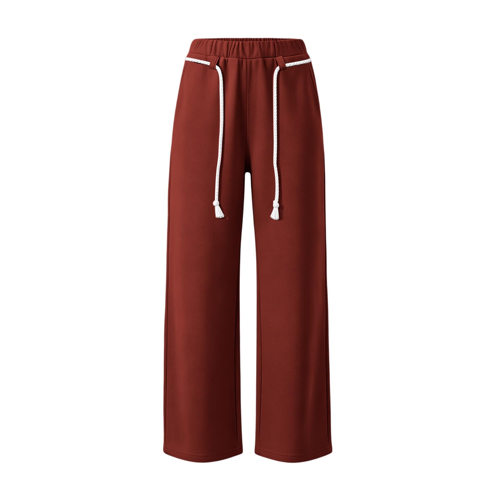 Pantaloni Donna Invernale Comodi Vita Alta Pantaloni Larghi A Gamba Larga Pantalone con Coulisse E Tasche Elastico Pants alla Moda E Casual Pantalone Dritta Leggeri per attività All'aperto