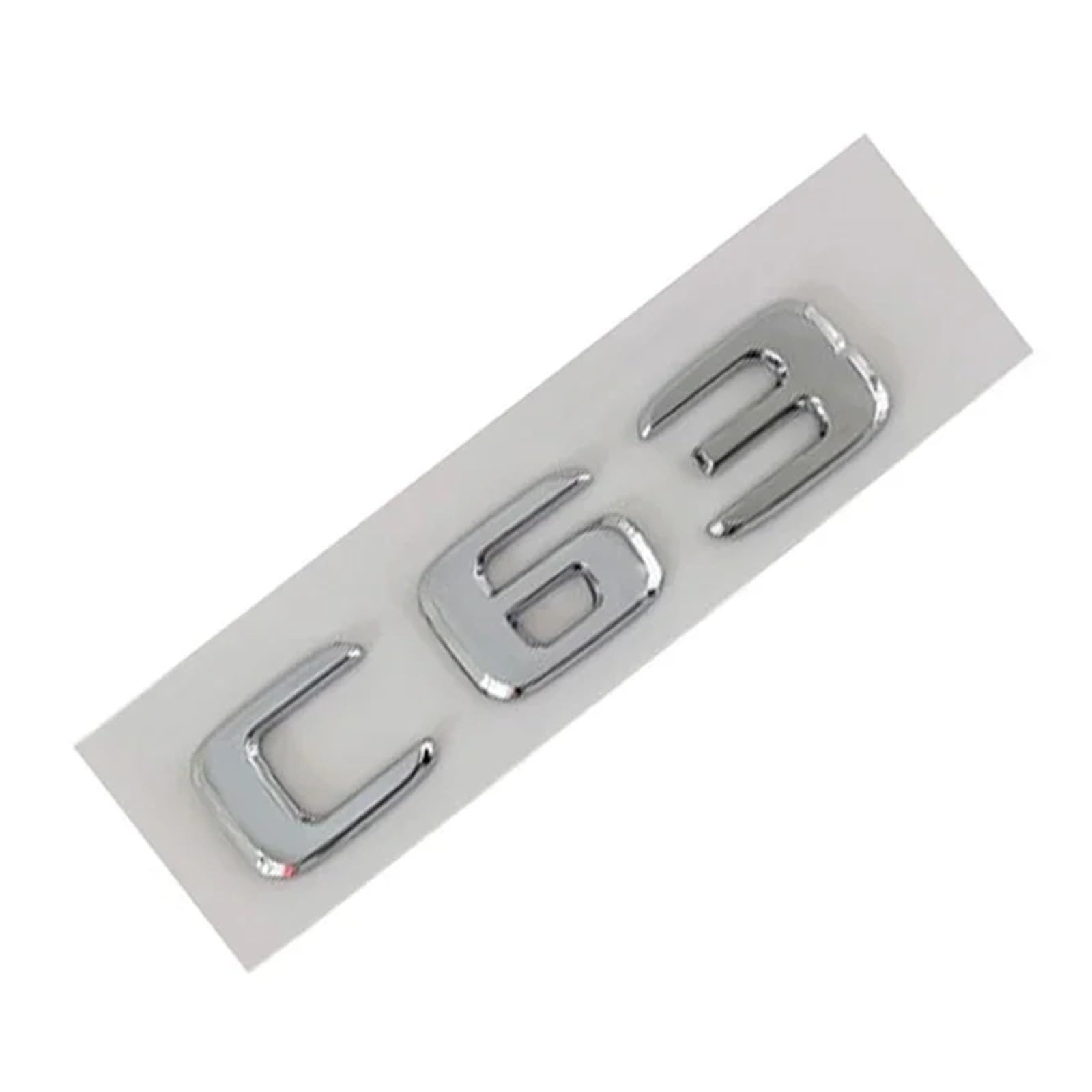 OVARIA 3D ABS Black Letters Car Rear Trunk Badge Sticker C63 C43 Emblem Logo Fit For Mercedes C43 C63 AMG W204 W205 Car Accessories(C63 Silver)