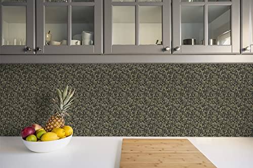 Azulejos autoadhesivos para cubrir azulejos viejos Decormat PVC 9 piezas 30x30cm mosaico militar 5