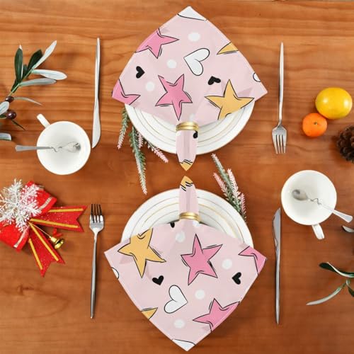 Set de 6 Servilletas de Tela Estrellas Cute 20x20 in miniatura 5