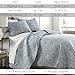 Southshore Fine Living, Inc. Oversized King Quilt, Boho Bedding Set, Paisley Bedspread King Size/California King Coverlet Quilt & 2 Matching Quilted Pillow Shams, Pure Melody Aqua