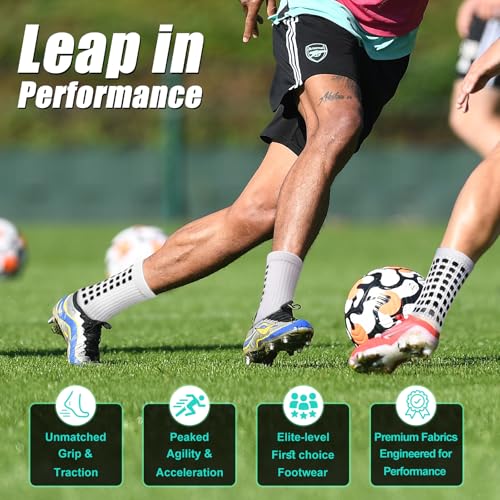 Men's Grip Soccer Socks Non Skid Anti Slip Socks for Football Basketball Athletic Yoga Sports4