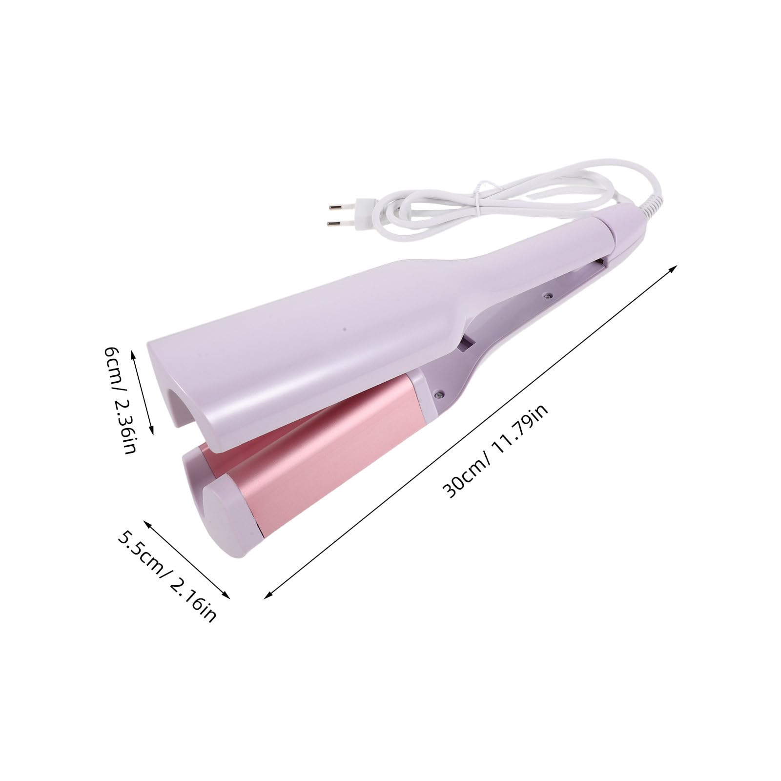 Toddmomy Ferro arricciacapelli francese a forma di V, arricciacapelli a onde profonde con pannello riscaldante allargato per donne, regolazione a 4 temperature, sgancio rapido
