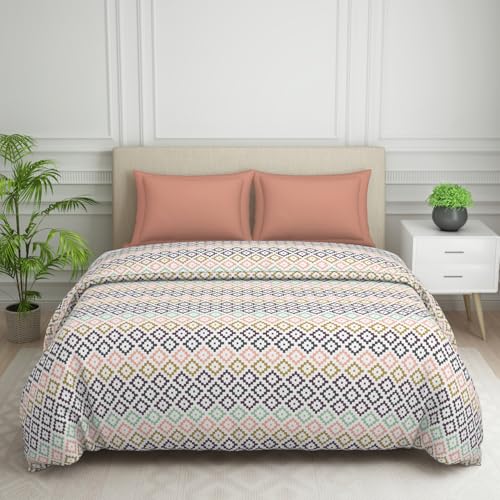 Image of Welspun Polycotton Ac Comforter Double Bed Quilt Blanket | 120 TC Duvets for Double Bed | Health Layer & Machine Washable | (88 inch X 106 inch Inches) - Pink