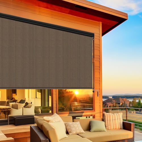 Shade&Beyond Outdoor Premium Roller Shades 8' W x 8' H