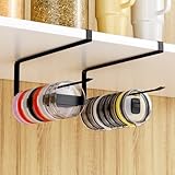 Quehun 2 PCS Tumbler Lid Organizers, Ample Lid Capacity Up to 30 Lids, No Adhesive No Drill Yeti Lid Organizer Holder Inside Cabinet, Space-Saving Stanley Tumbler Cup Lid Holder Organizer for Kitchen