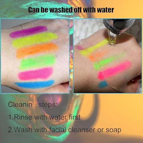 Face And Body Painting Kit, Glow In The Dark Halloween
