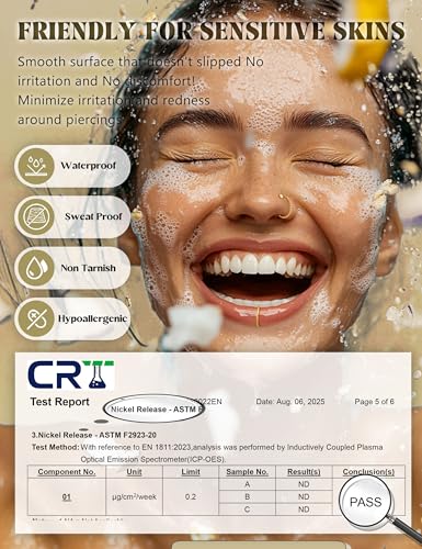 FIBO STEEL 18g 20g Nose Rings Hoops Nose Studs - Hypoallergenic Surgical Steel CZ Nose Stud L Shape Body Nostril Piercing Jewelry for Women Men 14k Gold Plated 20Pcs4